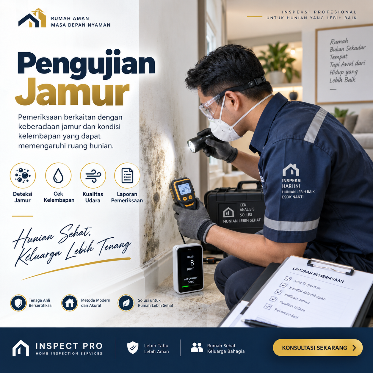 Interior rumah untuk ilustrasi kondisi kelembapan